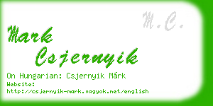 mark csjernyik business card